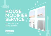House Modifier Service Postcard
