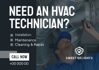 HVAC Technician Postcard