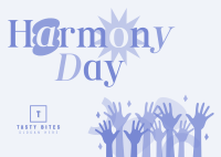 Simple Harmony Day Postcard