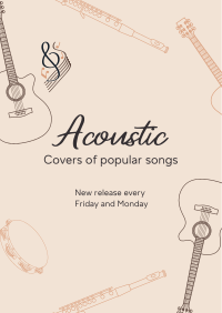 Acoustic Music Covers Poster