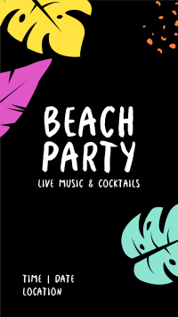 Beach Party Neon Instagram Story