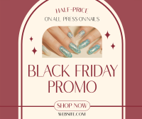 Black Friday Nail Sale Facebook Post Design