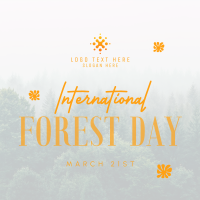 Minimalist Forest Day Instagram Post