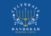 Hanukkah Light Postcard Design