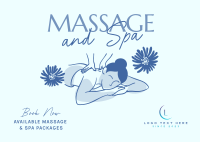 Serene Massage Postcard Design