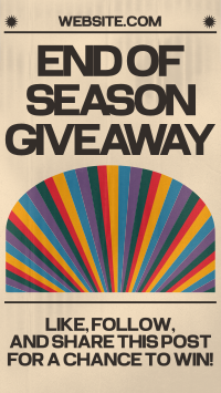 Retro Season End Giveaway Instagram Story