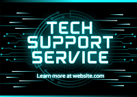 Tech Support Service Postcard Image Preview