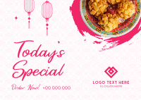 Chinese Cuisine Postcard Design