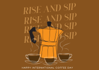 Rise and Sip Postcard