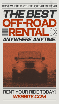 Brutalist Off-Road Rental Instagram Story Design