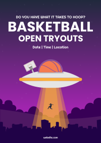 Basketball UFO Poster