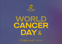 Minimalist World Cancer Day Postcard