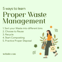 Proper Waste Management Linkedin Post Design
