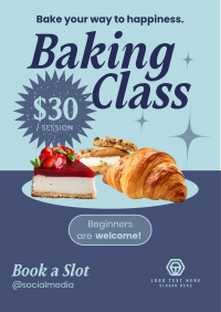 Baking Class Minimalist Flyer Design