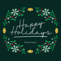 Holiday Wreath Instagram Post Design