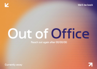 Be Back Office Postcard Design