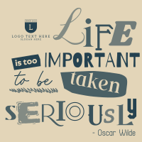 Life is Important Quote T-shirt Image Preview