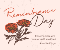 Remembrance Poppies Facebook Post