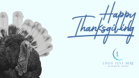 Thanksgiving Turkey Peeking Facebook Event Cover