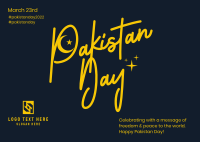 Pakistan Day Moon Postcard