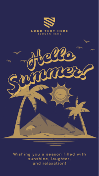 Vintage Summer Greeting Instagram Reel Design