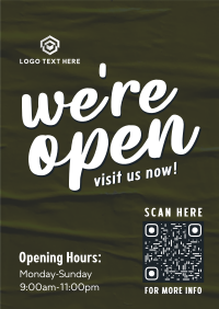 Quirky Open Now Poster