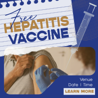 Contemporary Hepatitis Vaccine Instagram Post Design