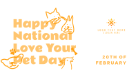 Cute Pet Greeting Facebook Event Cover