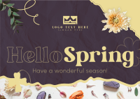 Hello Spring Postcard Design