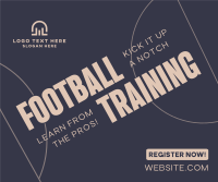 Minimalist Football Training Facebook Post