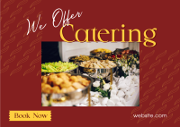 Dainty Catering Provider Postcard Design