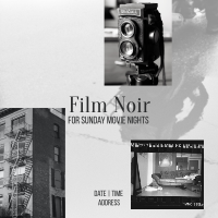 Film Noir Movie Night Instagram Post Design