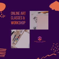 Online Art Classes & Workshop Instagram Post