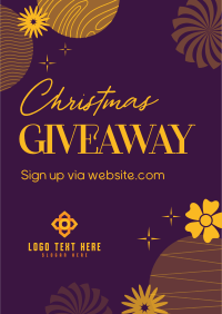 Abstract Christmas Giveaway Flyer