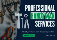 Professional Handyman Services Postcard