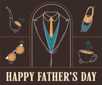 Vintage Father's Day Facebook Post Design