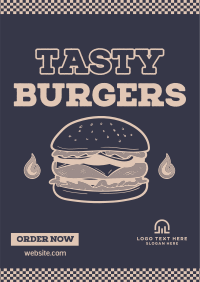 Vintage Tasty Burger Poster