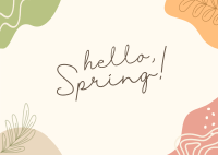 Hey Hello Spring Postcard