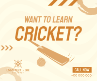 Time to Learn Cricket Facebook Post