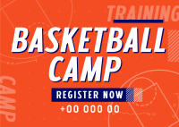 Basketball Sports Camp Postcard