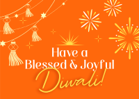 Blessed Diwali Festival Postcard