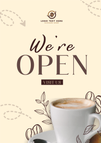 Cafe Opening Announcement Poster