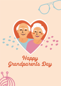 Heart Grandparents Greeting  Flyer