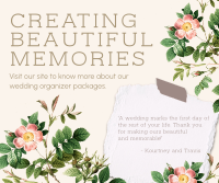 Creating Beautiful Memories Facebook Post