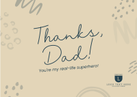 Thanks Dad Script Postcard