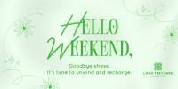 Weekend Greeting Quote Twitter Post Design