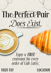 Perfect Coffee Croissant Poster