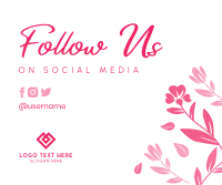 Floral Follow Us Facebook Post Design