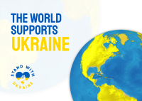 The World Supports Ukraine Postcard