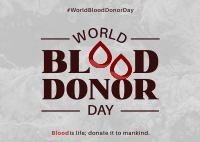 World Blood Donor Badge Postcard Image Preview